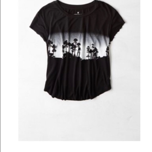 American Eagle Outfitters Tops - AEO cropped graphic T-shirt L